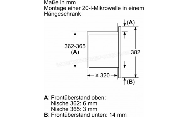 NEFF HLAWG25S3 - Dimensions