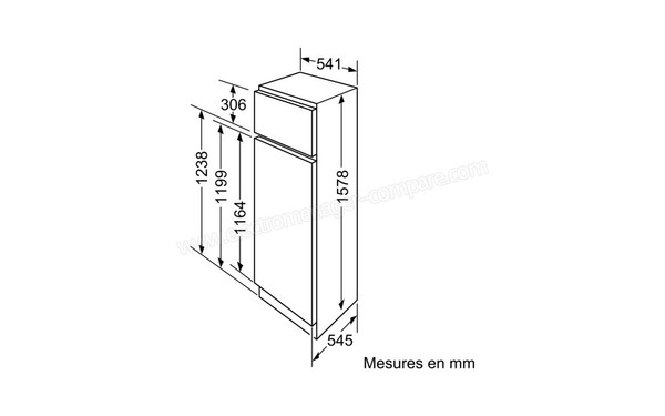 NEFF K1664X7FF - Schema d'encastrement 1
