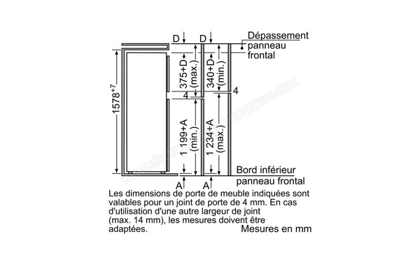 NEFF K1664X7FF - Schema d'encastrement 3