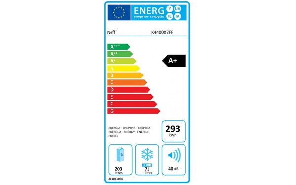 NEFF K4400X7FF - &Eacute;tiquette &eacute;nergie