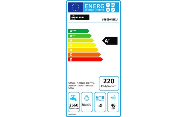 NEFF S48E50N1EU - &Eacute;tiquette &eacute;nergie