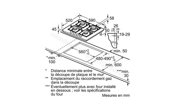 NEFF T62S25S1 - Niche d'encastrement