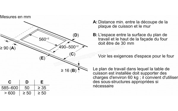 NEFF T67TTX4L0 - Dimensions