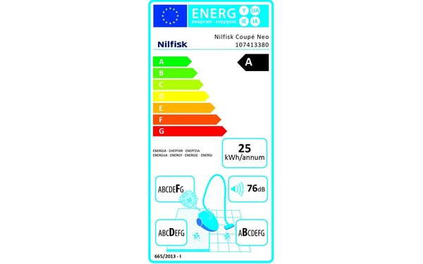NILFISK Coup&eacute; N&eacute;o Energy - &Eacute;tiquette &eacute;nergie