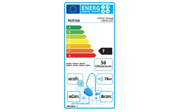 NILFISK Coup&eacute; P Ocean - &Eacute;tiquette &eacute;nergie