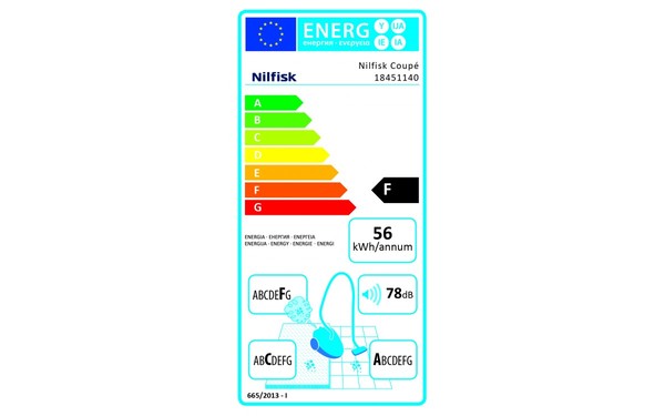 NILFISK Coup&eacute; P - &Eacute;tiquette &eacute;nergie