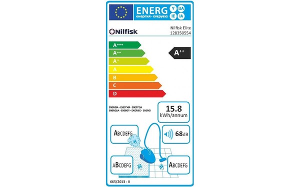 NILFISK Elite RCL14E08A2 Classic - &Eacute;tiquette &eacute;nergie