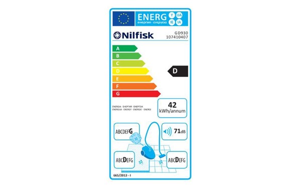 NILFISK GD 930 230V EU - &Eacute;tiquette &eacute;nergie