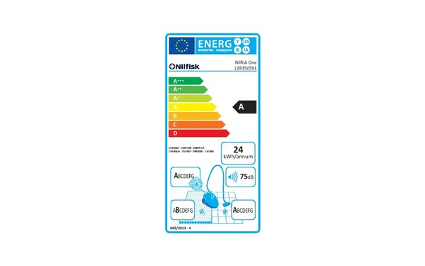 NILFISK ONE DWPC13P08A PRIME CLEAN AIR - &Eacute;tiquette &eacute;nergie