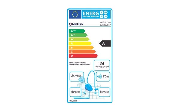 NILFISK One SWPC13P05A Prime Clean Air - &Eacute;tiquette &eacute;nergie