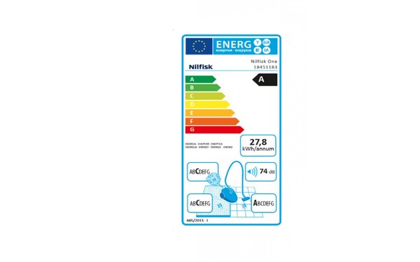NILFISK One White - &Eacute;tiquette &eacute;nergie