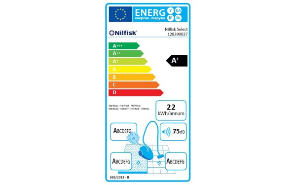 NILFISK Select Pet Care - &Eacute;tiquette &eacute;nergie