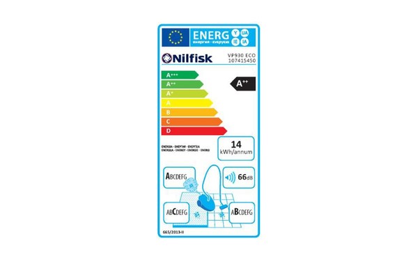 NILFISK VP930 ECO HEPA EU A++ - &Eacute;tiquette &eacute;nergie