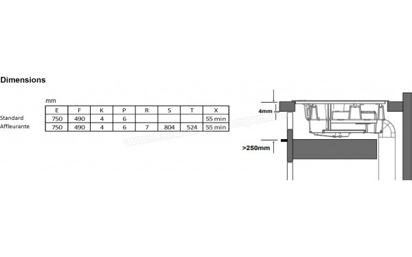 NOVY 1851 Easy - Dimensions