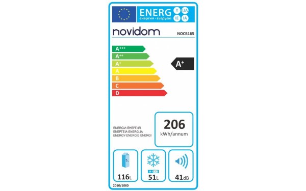NOVIDOM NOCB165 - &Eacute;tiquette &eacute;nergie