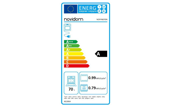 NOVIDOM NOFP6070N - &Eacute;tiquette &eacute;nergie