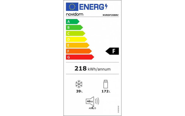 NOVIDOM NVRDP208BV - &Eacute;tiquette &eacute;nergie
