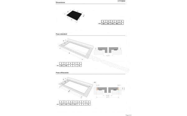NOVY Pro 1773 - Dimensions