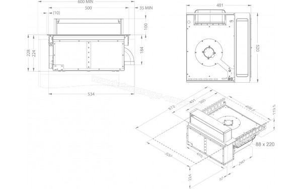 NOVY Up Comfort 40002 - Dimensions