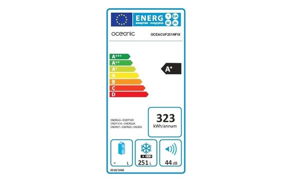 OCEANIC CUF251NFIX - &Eacute;tiquette &eacute;nergie