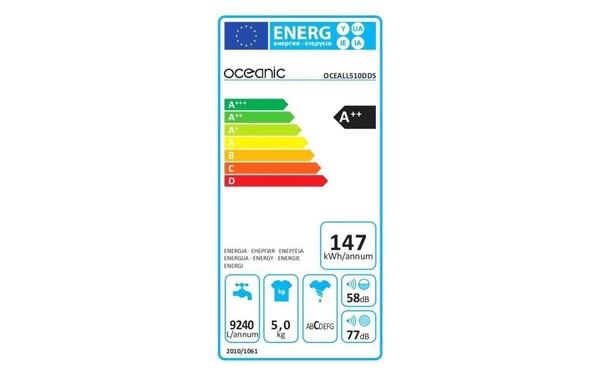 OCEANIC LL510DDS - &Eacute;tiquette &eacute;nergie