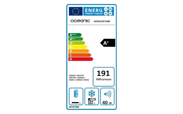OCEANIC OCEACUF102W - &Eacute;tiquette &eacute;nergie