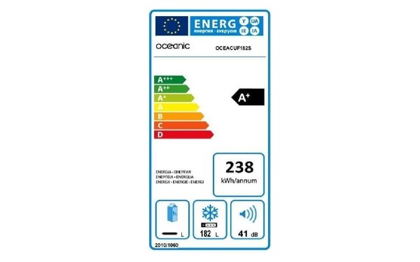 OCEANIC OCEACUF182S - &Eacute;tiquette &eacute;nergie