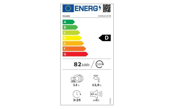 OCEANIC OCEALV1247W - &Eacute;tiquette &eacute;nergie v2