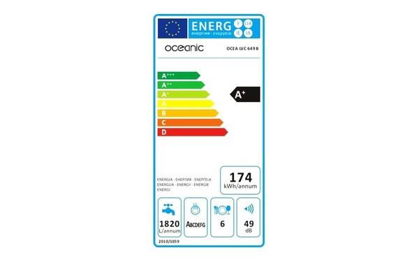 OCEANIC OCEALVC649B - &Eacute;tiquette &eacute;nergie