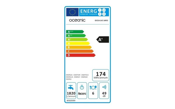 OCEANIC OCEALVC649S - &Eacute;tiquette &eacute;nergie