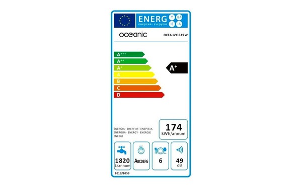 OCEANIC OCEALVC649W - &Eacute;tiquette &eacute;nergie