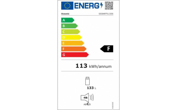 OCEANIC OCEARTTL133S - &Eacute;tiquette &eacute;nergie v2