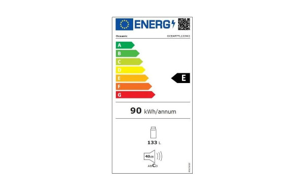 OCEANIC OCEARTTL133W2 - &Eacute;tiquette &eacute;nergie v2