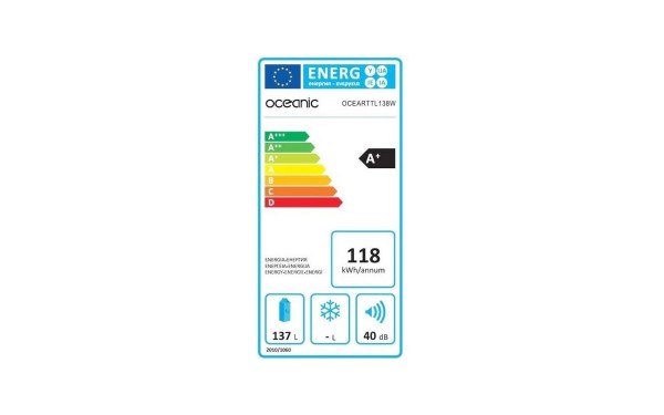 OCEANIC OCEARTTL138W - &Eacute;tiquette &eacute;nergie