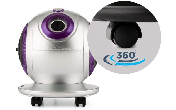 ONECONCEPT Pila Argent et Lilas - Roulettes multidirectionnelles