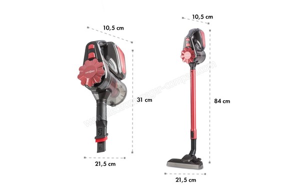 ONECONCEPT CleanTurbo Rouge - Dimensions