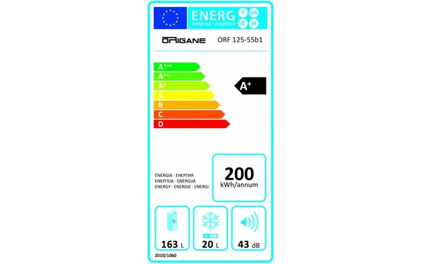 ORIGANE ORF 125-55b1 - &Eacute;tiquette &eacute;nergie