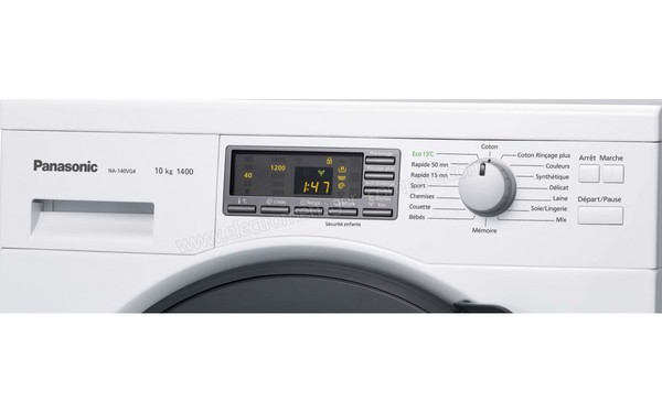 PANASONIC NA-140VG4WFR - Panneau de commandes (cr&eacute;dit : Boulanger)