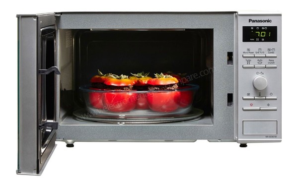 PANASONIC NN-GD361MEPG - Vue de face - porte ouverte  (cr&eacute;dit : Boulanger)