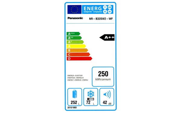 PANASONIC NR-B32SW2-WF - &Eacute;tiquette &eacute;nergie