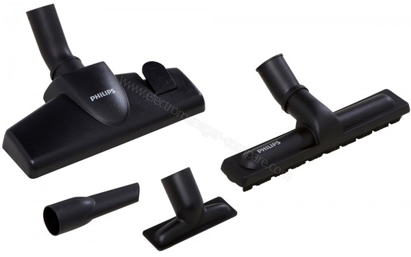 PHILIPS FC8454/01 - Brosses et embuots vue du dessus (cr&eacute;dit : Boulanger)