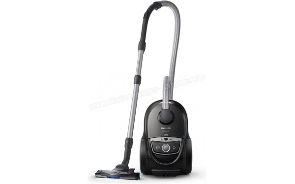 PHILIPS FC8682/09 - Vue du dessus avec tuyau et brosse
