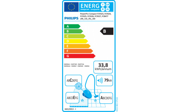 PHILIPS FC9324/09 - &Eacute;tiquette &eacute;nergie