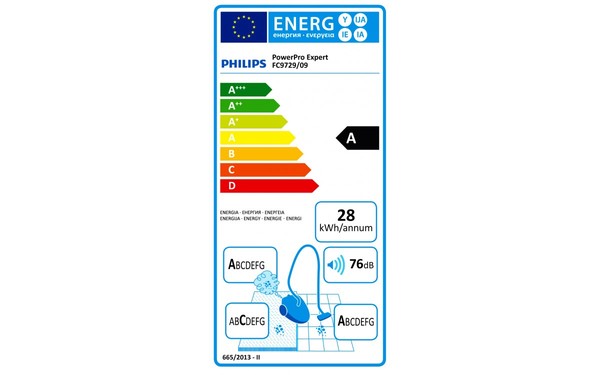 PHILIPS FC9729/09 - &Eacute;tiquette &eacute;nergie