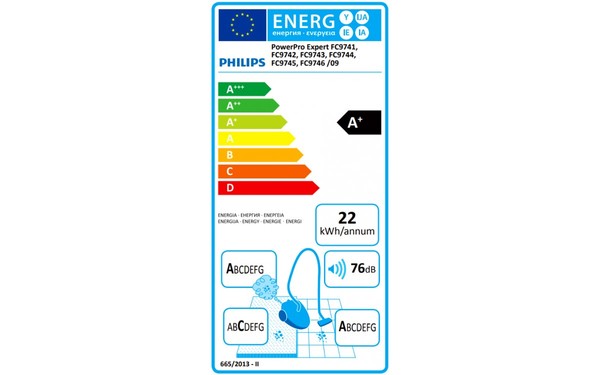PHILIPS FC9744/09 - &Eacute;tiquette &eacute;nergie