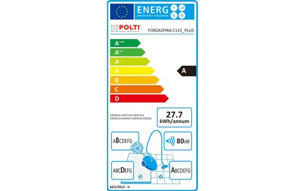 POLTI C115_PLUS - &Eacute;tiquette &eacute;nergie