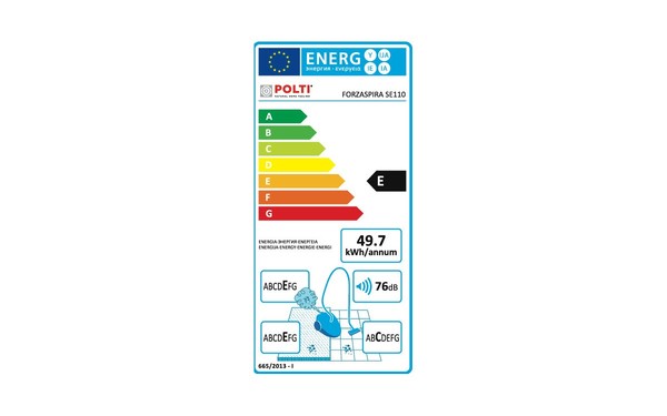 POLTI SE110 - &Eacute;tiquette &eacute;nergie