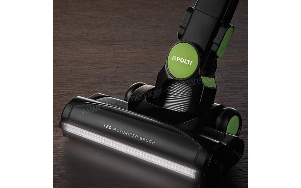 POLTI Slim SR110 - Vue de la brosse &agrave; t&ecirc;te &eacute;clair&eacute;e