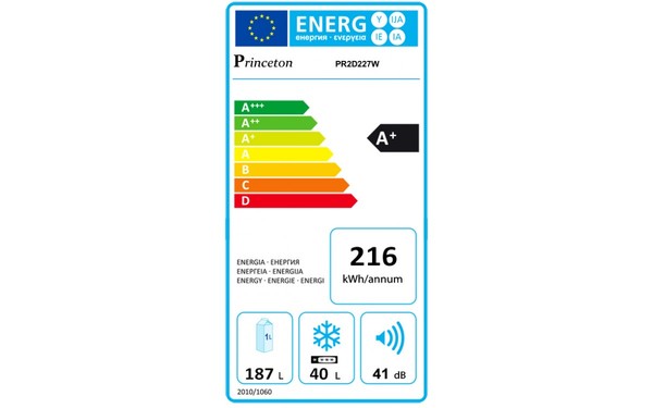 PRINCETON PR2D227W - &Eacute;tiquette &eacute;nergie
