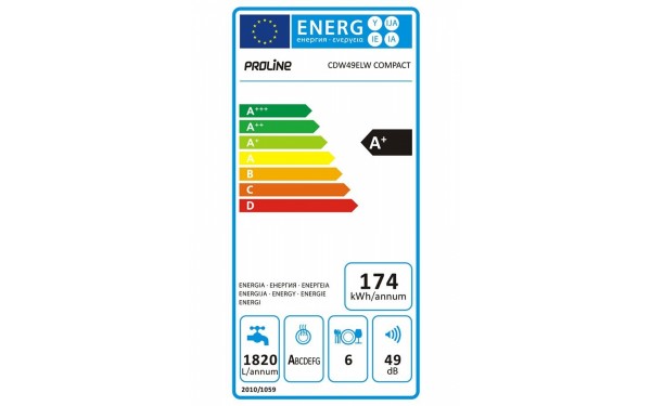 PROLINE CDW49ELW Compact - &Eacute;tiquette &eacute;nergie